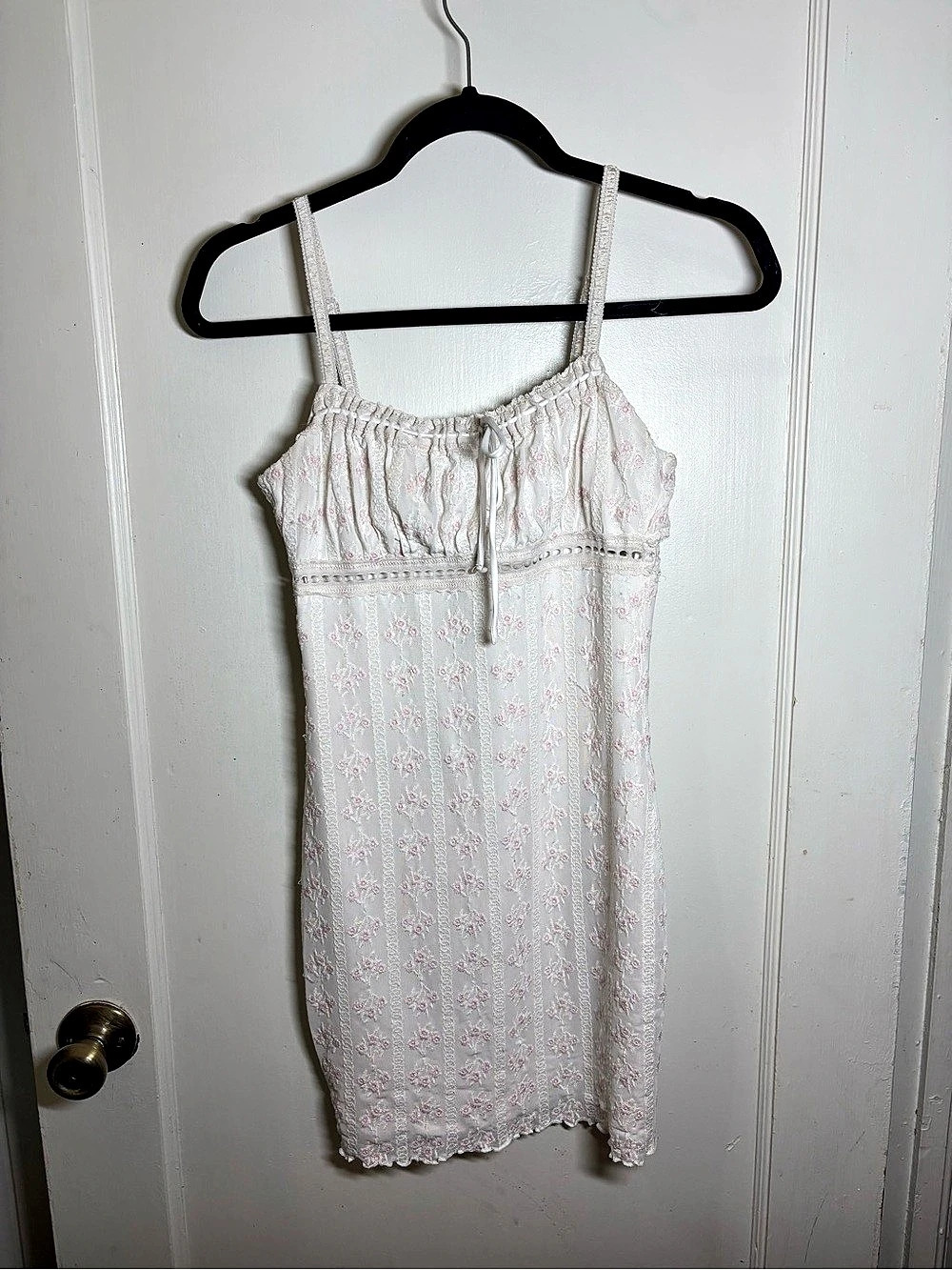GARAGE Floral Mini Dress in White & Pink Like New